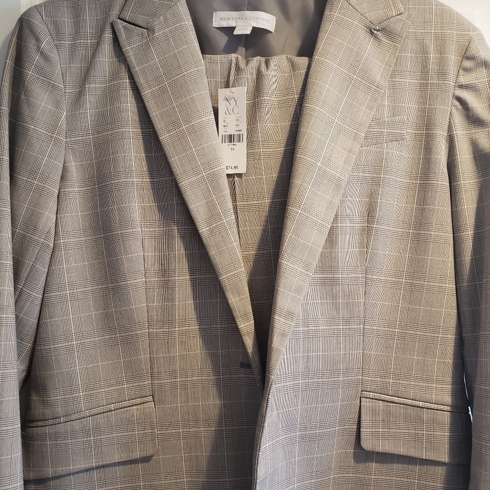 Light Gray Plaid Suit